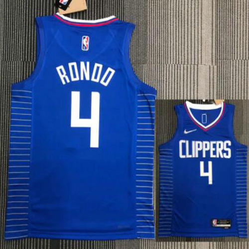Camiseta NBA RONDO 4 Los Angeles Clippers 21-22 75 aniversario Azul Hombre