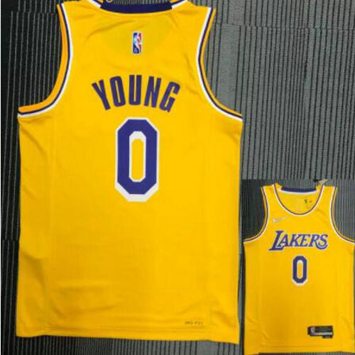 Camiseta NBA YOUNG 0 Los Angeles Lakers 21-22 75 aniversario Amarillo Hombre