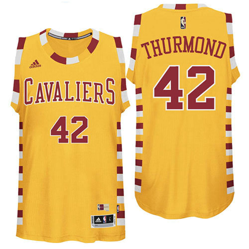 Camiseta Nate Thurmond 42 Cleveland Cavaliers Retro Amarillo Hombre