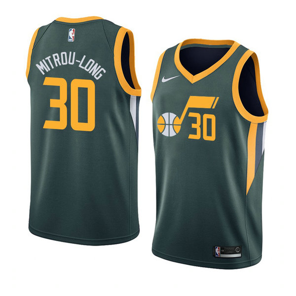 Camiseta Naz Mitrou Long 30 Utah Jazz 2020-21 Temporada Statement Verde Hombre