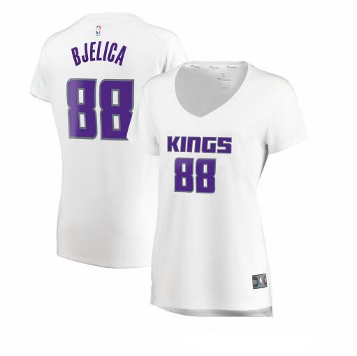 Camiseta Nemanja Bjelica 88 Sacramento Kings association edition Blanco Mujer