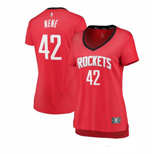 Camiseta Nene 42 Houston Rockets icon edition Rojo Mujer