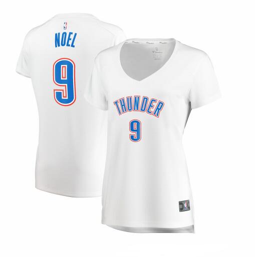 Camiseta Nerlens Noel 9 Oklahoma City Thunder association edition Blanco Mujer
