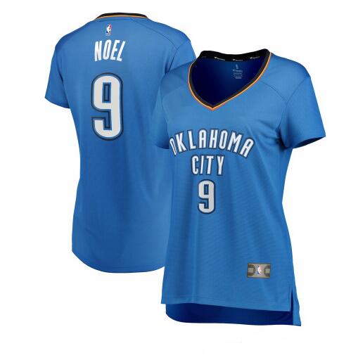Camiseta Nerlens Noel 9 Oklahoma City Thunder icon edition Azul Mujer