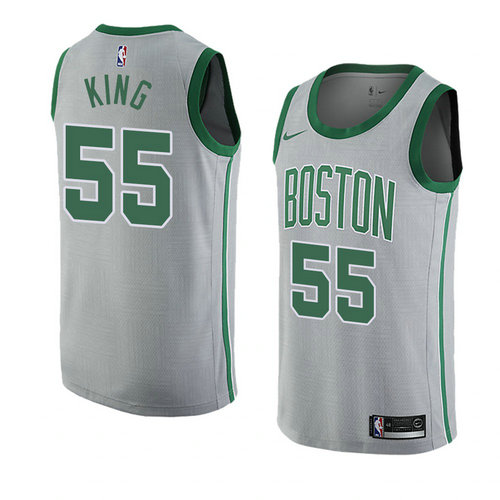 Camiseta Nick King 55 Boston Celtics Ciudad 2018-19 Gris Hombre