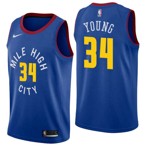 Camiseta Nick Young 34 Denver Nuggets 2018-19 azul Hombre
