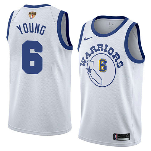 Camiseta Nick Young 6 Golden State Warriors Classic 2017-18 Blanco Hombre