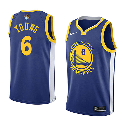 Camiseta Nick Young 6 Golden State Warriors Icon 2017-18 Azul Hombre