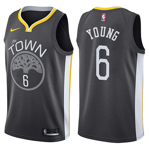 Camiseta Nick Young 6 Golden State Warriors The Town Statement 2017-18 Negro Hombre