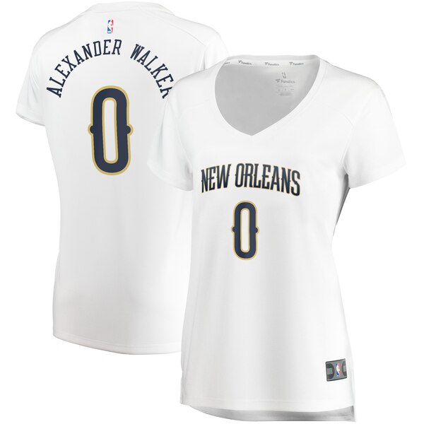 Camiseta Nickeil Alexander-Walker 0 New Orleans Pelicans association edition Blanco Mujer