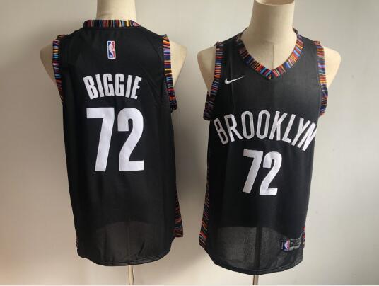 Camiseta Nike Biggie 72 Brooklyn Nets Swingman Negro Hombre