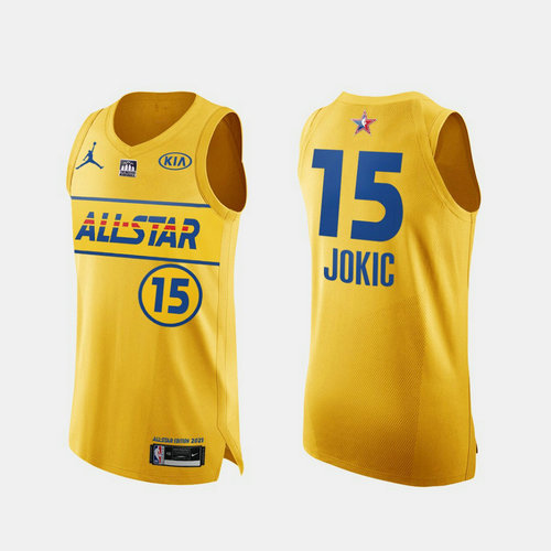 Camiseta Nikola Jokic 15 All Star 2021 oro Hombre