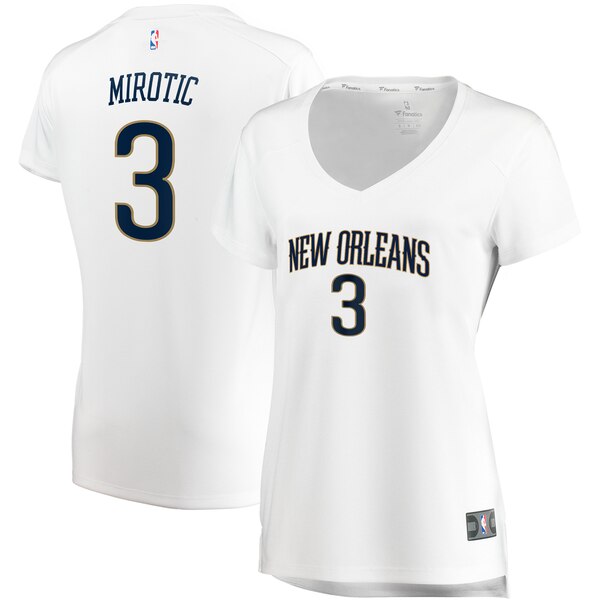Camiseta Nikola Mirotic 3 New Orleans Pelicans association edition Blanco Mujer