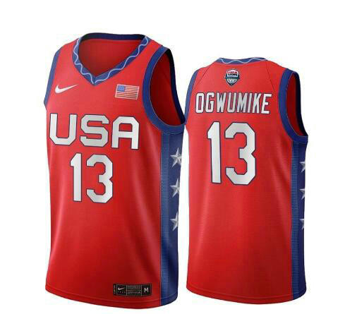 Camiseta Nneka Ogwumike 13 USA 2020 USA Olimpicos 2020 rojo Hombre