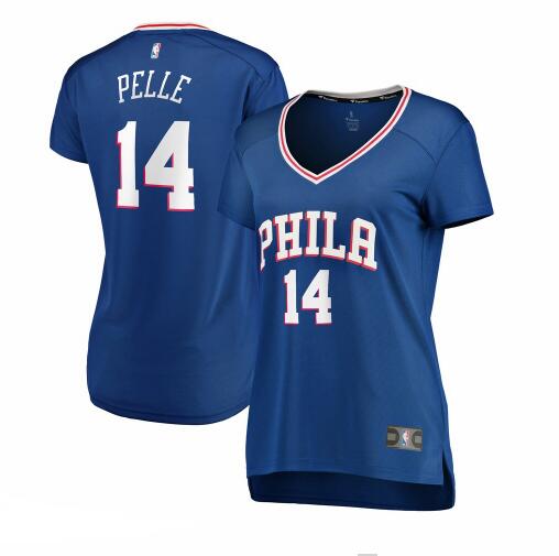 Camiseta Norvel Pelle 14 Philadelphia 76ers icon edition Azul Mujer