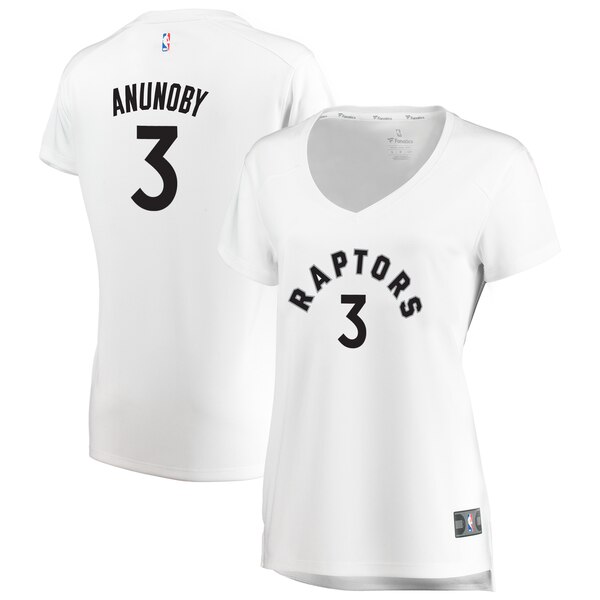 Camiseta OG Anunoby 3 Toronto Raptors association edition Blanco Mujer