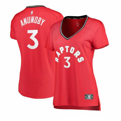 Camiseta OG Anunoby 3 Toronto Raptors icon edition Rojo Mujer