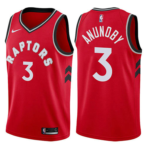 Camiseta Og Anunoby 3 Toronto Raptors Icon 2017-18 Rojo Hombre