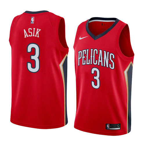 Camiseta Omer Asik 3 New Orleans Pelicans Statement 2018 Rojo Hombre