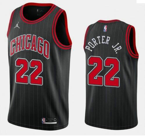 Camiseta Otto Porter Jr. 22 Chicago Bulls 2020-21 Jordan Brand Statement Edition Swingman negro Hombre