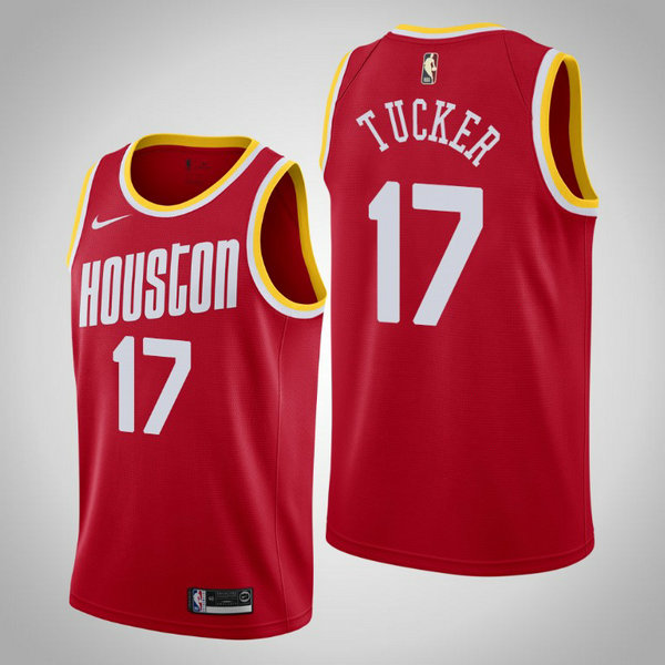 Camiseta P.J. Tucker 17 Houston Rockets 2020-21 Temporada Statement Rojo Hombre
