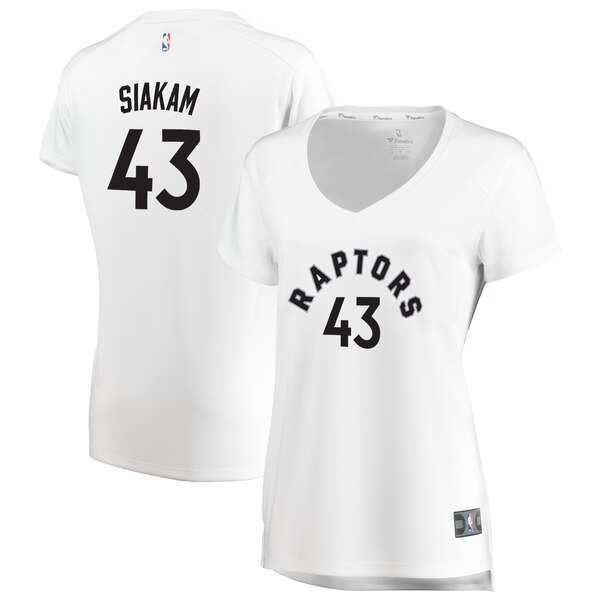 Camiseta Pascal Siakam 43 Toronto Raptors association edition Blanco Mujer