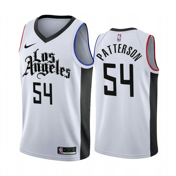 Camiseta Patrick Patterson 54 Los Angeles Clippers Ciudad Edition 2019-20 Bianca Hombre
