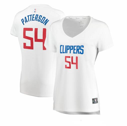 Camiseta Patrick Patterson 54 Los Angeles Clippers association edition Blanco Mujer