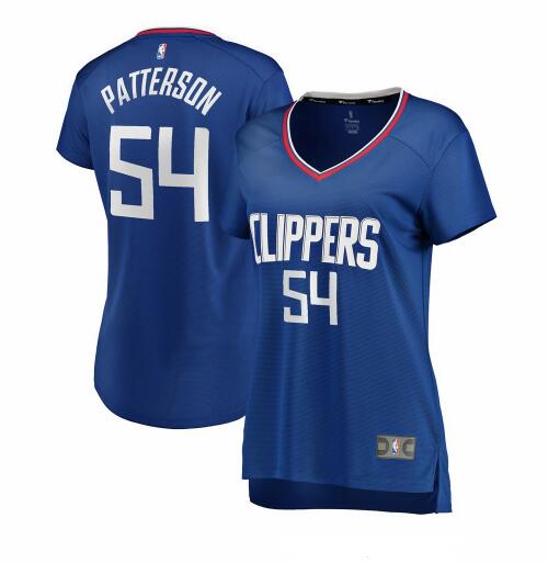 Camiseta Patrick Patterson 54 Los Angeles Clippers icon edition Azul Mujer