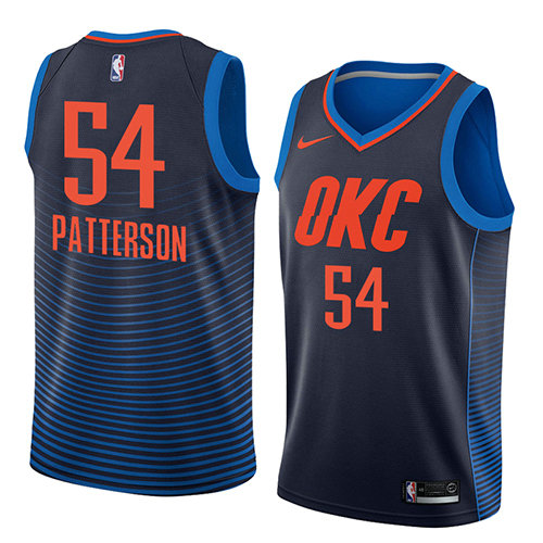Camiseta Patrick Patterson 54 Oklahoma City Thunder Statement 2018 Azul Hombre