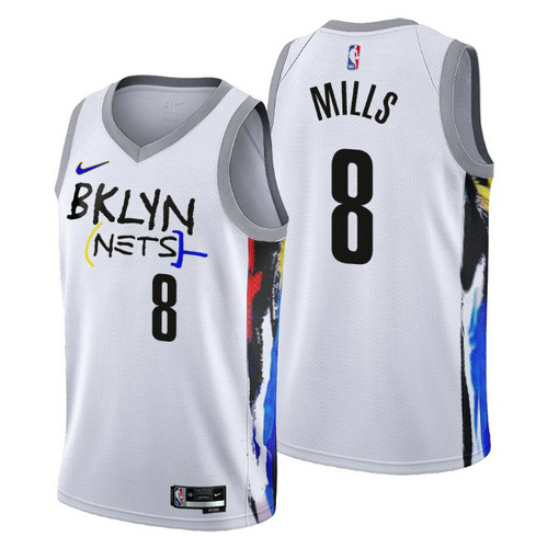 Camiseta Patty Mills 8 Brooklyn Nets 2022-2023 City Edition blanco Hombre