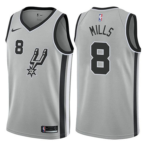 Camiseta Patty Mills 8 San Antonio Spurs Statement 2017-18 Gris Hombre