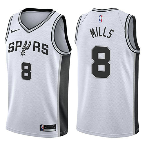 Camiseta Patty Mills 8 San Antonio Spurs Swingman Association 2017-18 Blanco Hombre