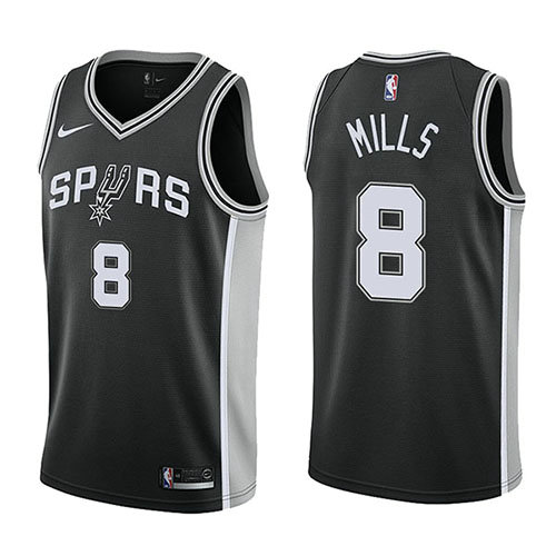 Camiseta Patty Mills 8 San Antonio Spurs Swingman Icon 2017-18 Negro Hombre