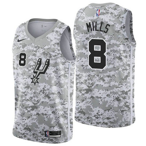 Camiseta Patty Mills 8 San Antonio Spurs earned 2019 gris Hombre