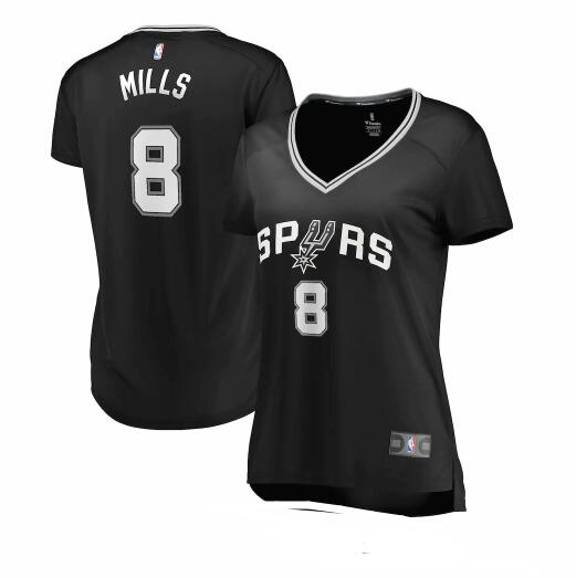 Camiseta Patty Mills 8 San Antonio Spurs icon edition Negro Mujer