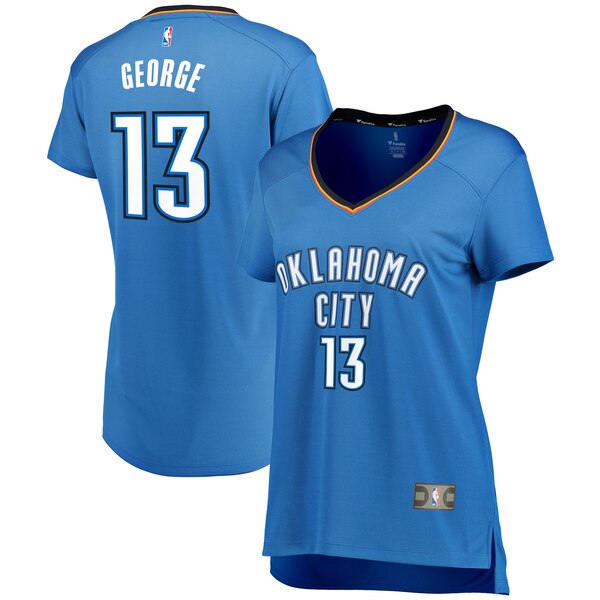 Camiseta Paul George 13 Oklahoma City Thunder icon edition Azul Mujer