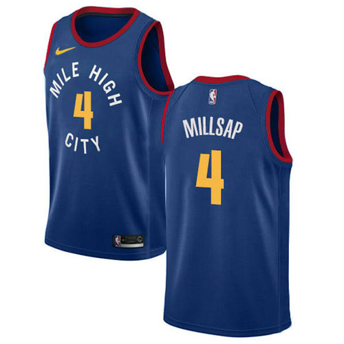Camiseta Paul Millsap 4 Denver Nuggets statement 2018-2019 azul Hombre