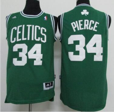 Camiseta Paul Pierce 34 Boston Celtics Stitched Verde Hombre