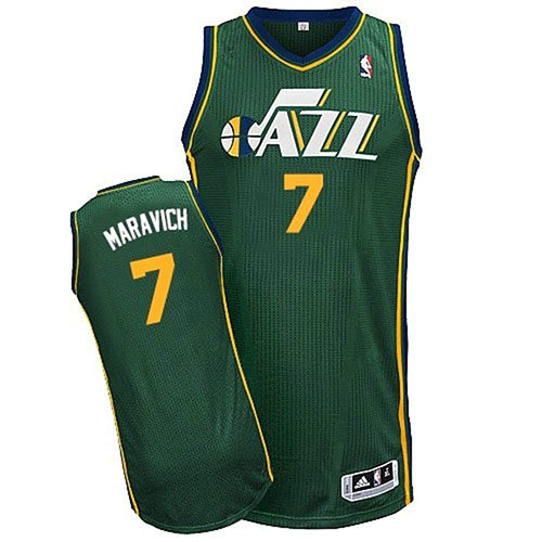 Camiseta Pete Maravich 7 Utah Jazz Retro Verde Hombre