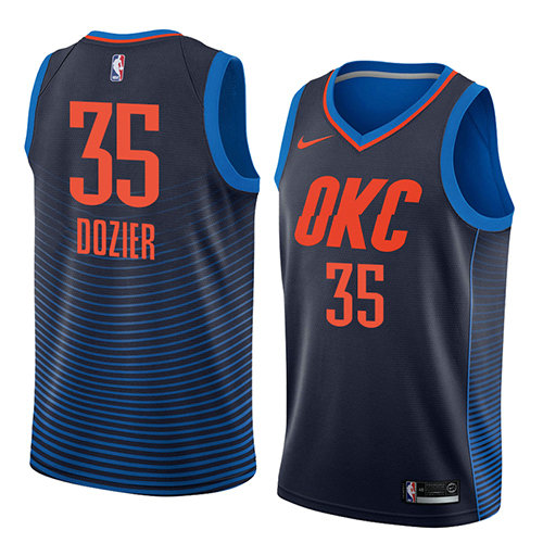 Camiseta Pj Dozier 35 Oklahoma City Thunder Statement 2018 Azul Hombre
