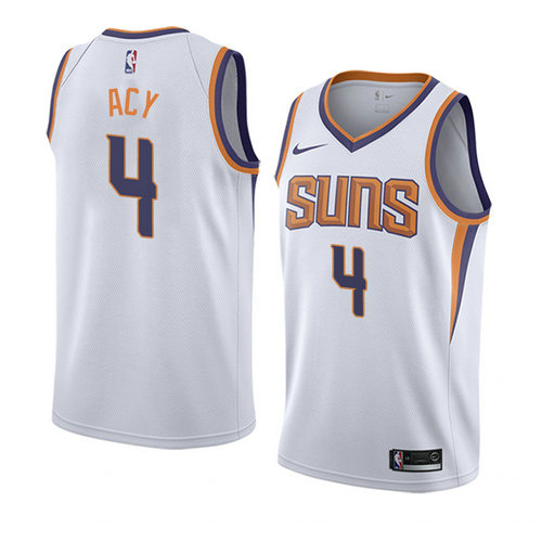 Camiseta Quincy Acy 4 Phoenix Suns Association 2018 Blanco Hombre
