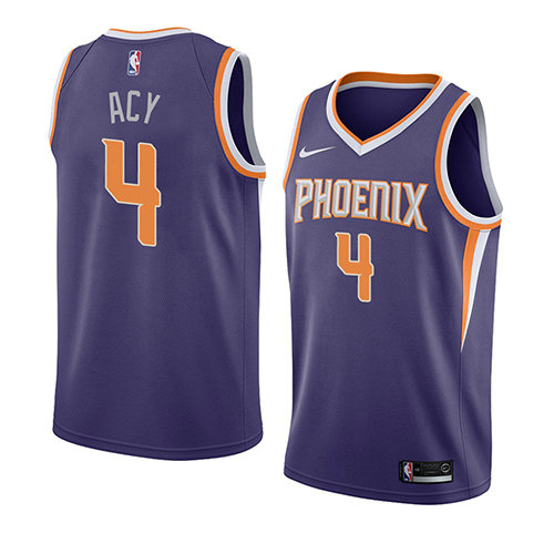 Camiseta Quincy Acy 4 Phoenix Suns Icon 2018 Púrpura Hombre