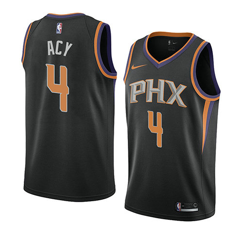Camiseta Quincy Acy 4 Phoenix Suns Statement 2018 Negro Hombre