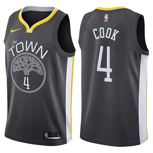 Camiseta Quinn Cook 4 Golden State Warriors The Town Statement 2017-18 Negro Hombre