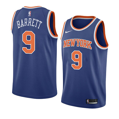 Camiseta R.j. Barrett 9 New York Knicks Icon 2019-20 Azul Hombre