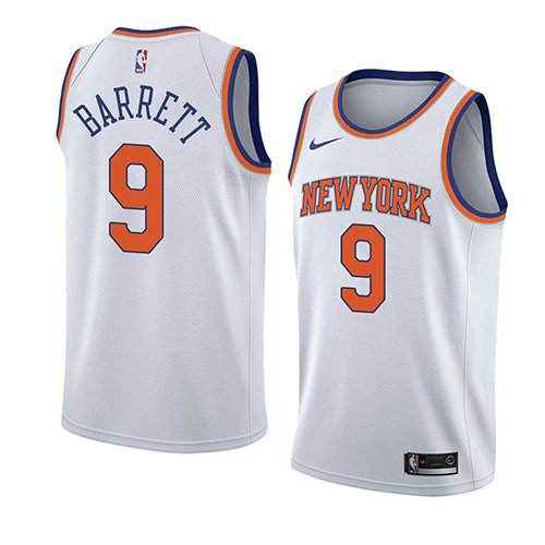 Camiseta R.j. Barrett 9 New York Knicks Statement 2019-20 Blanco Hombre