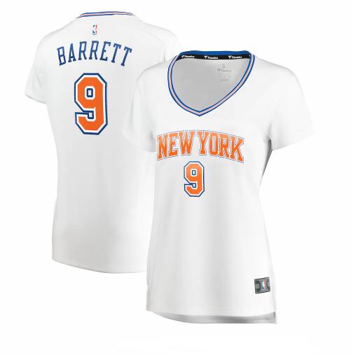 Camiseta RJ Barrett 9 New York Knicks statement edition Blanco Mujer