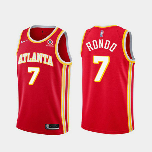 Camiseta Rajon Rondo 7 Atlanta Hawks 2020-21 Icon-edition rojo Hombre