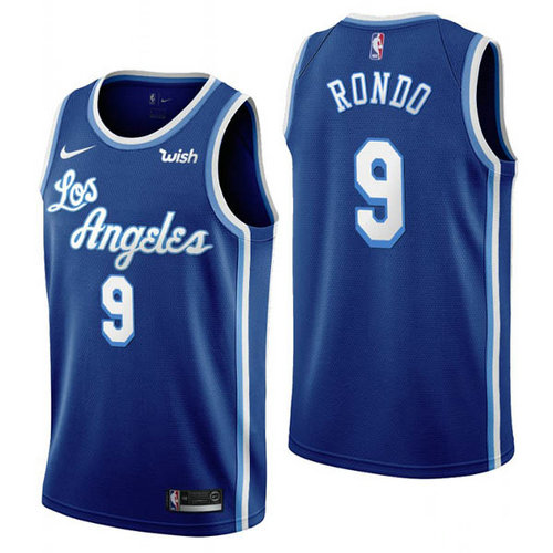 Camiseta Rajon Rondo 9 Los Angeles Lakers 2019-20 azul Hombre
